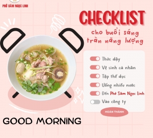 CHECK-LIST cho buổi sáng tràn đầy năng lượng🏃